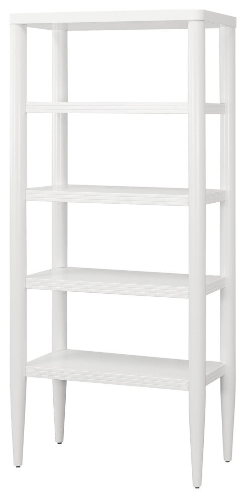 Contemporary Open Etagere, Office Bookcase, Accent Bookcase, White