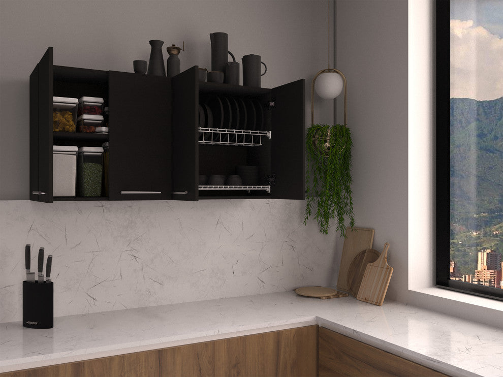 Oceana 120 Kitchen Cabinet, Black Wengue