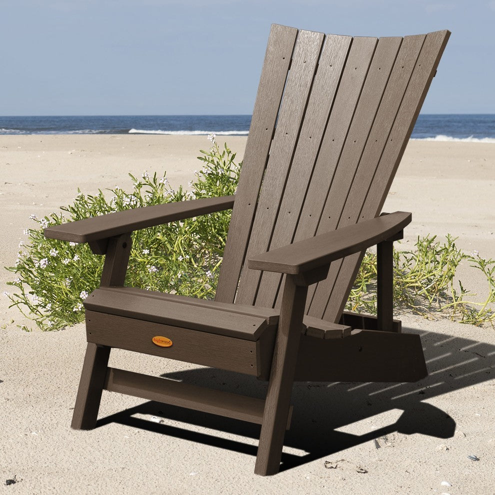 Manhattan Beach Adirondack Chair, Weathered Acorn