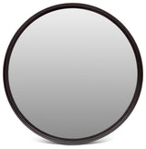 Samar 39" Round Mirror, Raw Bronze