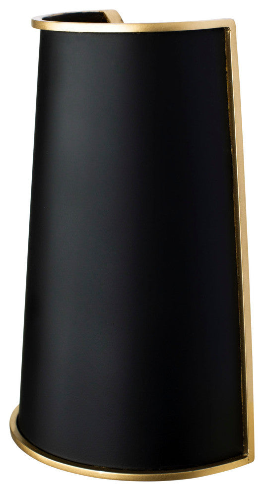 Coco 2-Lt  Sconce - Matte Black/French Gold