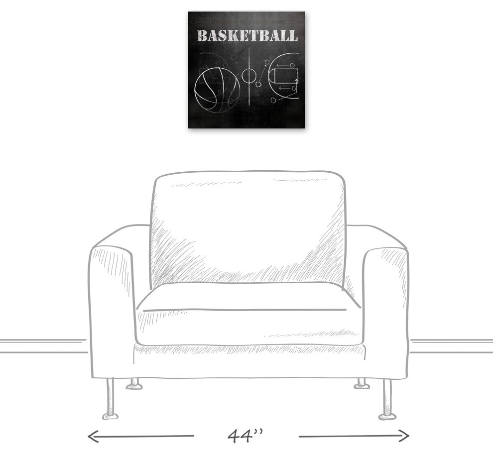 Basketball Plays 16x16 Canvas Wall Art