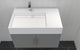 CastelloUSA Amazon 30" Left Wall Mounted Bathroom Vanity Set, Gray, White Top, Brushed Nickel