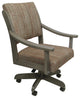 Swivel Wood Dining Caster Chair with Wheels - Casa, Watusi Madder - Asian Grey