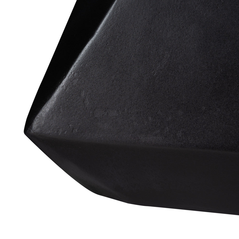 Safavieh Conan Concrete Accent Stool, Black