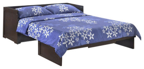 Cube Queen Size Murphy Bed Cabinet, Chocolate