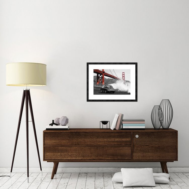 "Under the Golden Gate Bridge, San Francisco (BW)"  by Gasoline Images, 32x24"