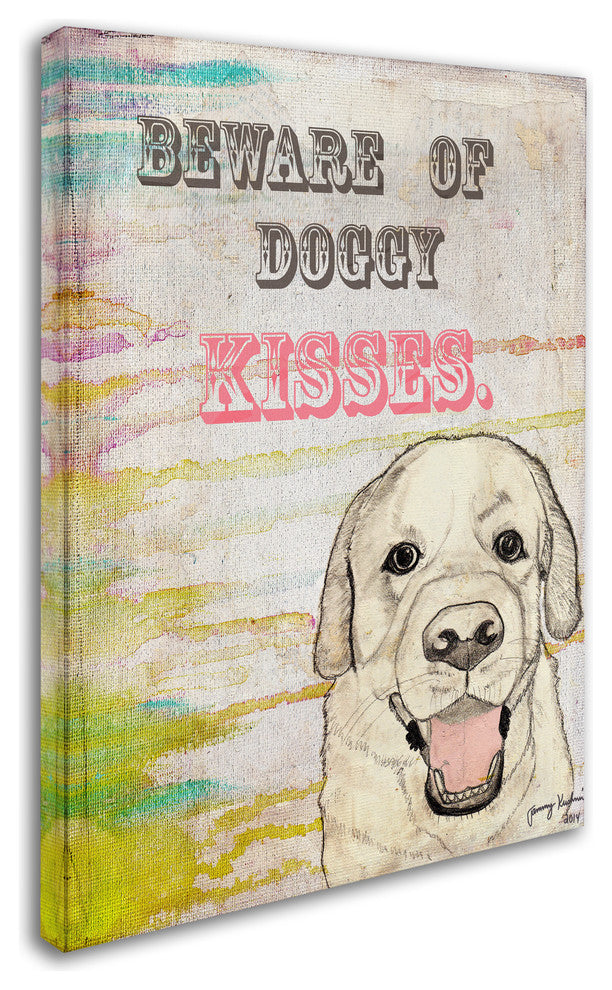 Tammy Kushnir 'Beware Of Doggy Kisses' Canvas Art, 35" x 47"