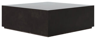 Bloc Square Concrete Coffee Table, Lava Brown, 48"
