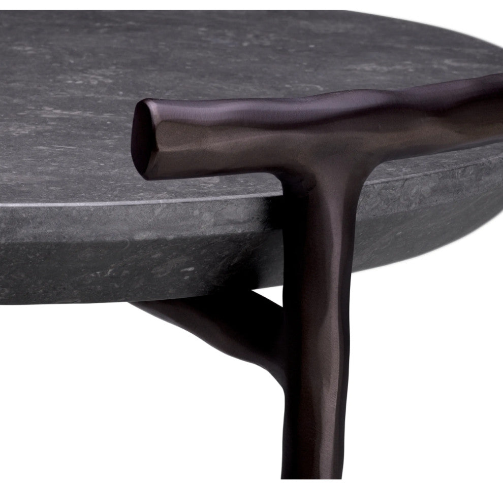 Gray Marble Rustic Side Table | Eichholtz Arca