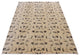 Beige scroll and branch design Hand Knotted Pure Wool Oriental Rug 4'7"x6'4"