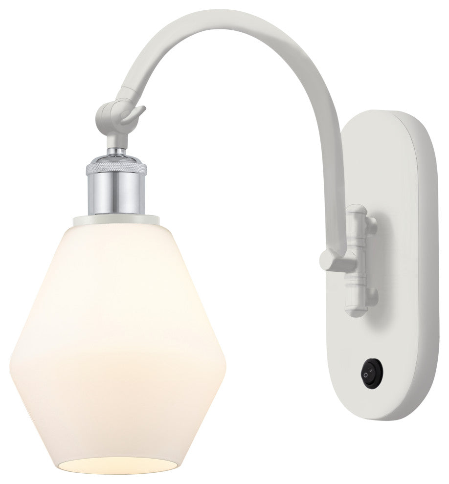 Innovations 518-1W-WPC-G651-6 1-Light Sconce, White and Polished Chrome