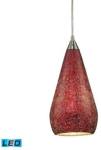 ELK Lighting Curvalo 1-Light Mini Pendant - 546-1RBY-CRC-LED