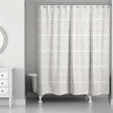 Beige Tile Pattern 71x74 Shower Curtain
