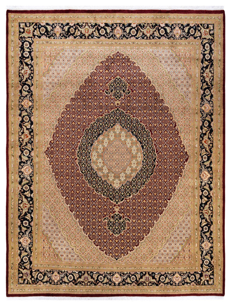 Darbhanga, One-of-a-Kind Hand-Knotted Area Rug Red, 8'1"x10'5"