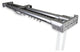 Heavy Duty Double Traverse Rod Center Open 66-120" Silver