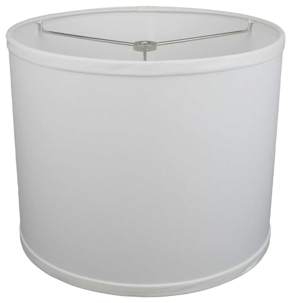 Fenchel Shades 11"x11"x9" Spider Attachment, Drum Lamp Shade, Linen White