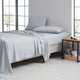 Kathy Ireland 4 Piece Brushed Microfiber Sheet Set, Light Gray, Twin