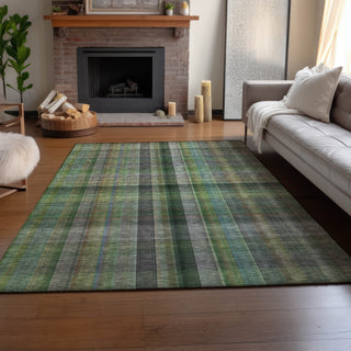 Premium Machine Washable Mayfield AMF548 Green 5' x 7'6" Rug