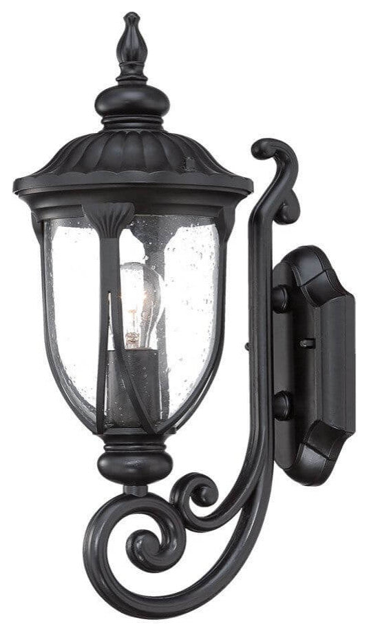 1 Light 17" Tall Outdoor Wall Mount, Black