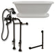 Acrylic Double Ended Pedestal Bathtub 70" X 30" With No Faucet Drillings