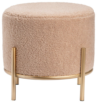 Zanella Cream Sherpa Stool