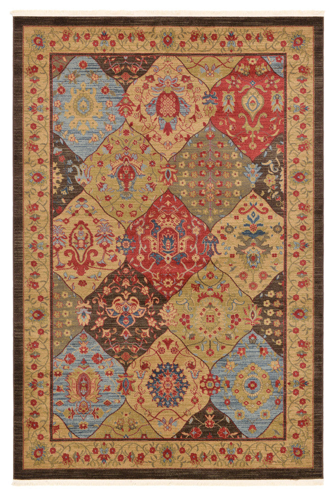 Unique Loom Multicolored Edinburgh Tulip 6' 0 x 9' 0 Area Rug