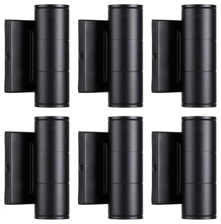 6-Pack LED Cylinder Up Down Wall Light, 100V-277V, 3000K Warm White