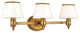 Richmond 3-Light Bath and Vanity With Glass Shade, Flemish Brass