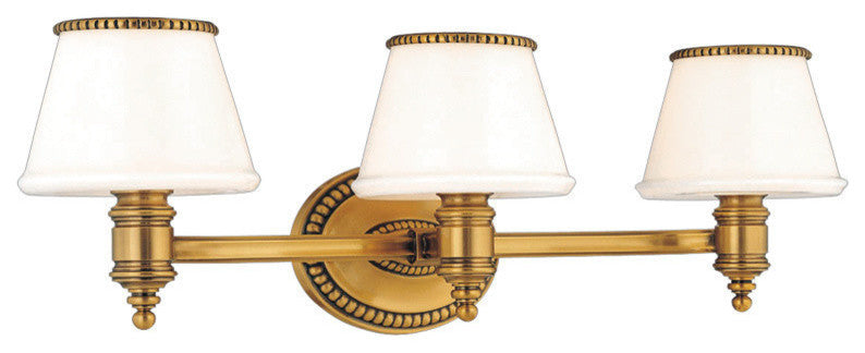 Richmond 3-Light Bath and Vanity With Glass Shade, Flemish Brass