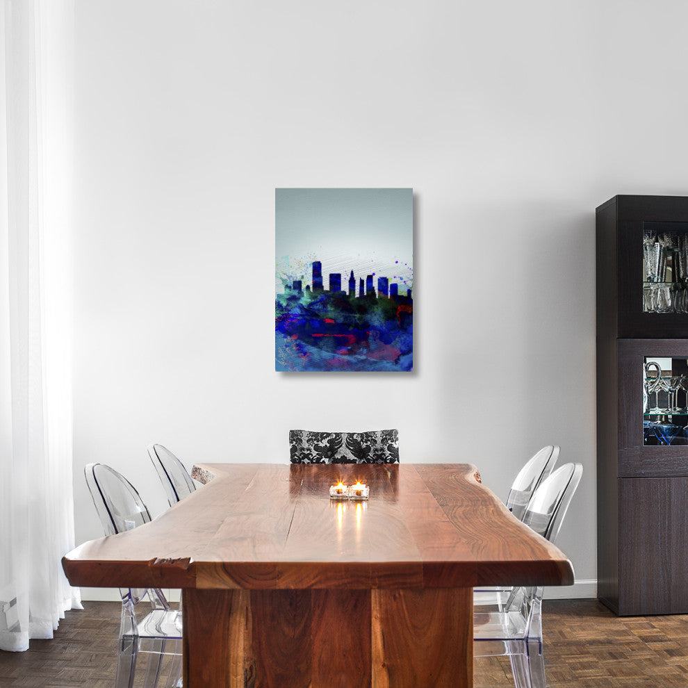 "Miami Watercolor Skyline" Fine Art Print
