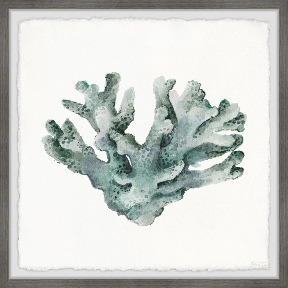 "Faded Coral" Framed Painting Print, 12"x12"