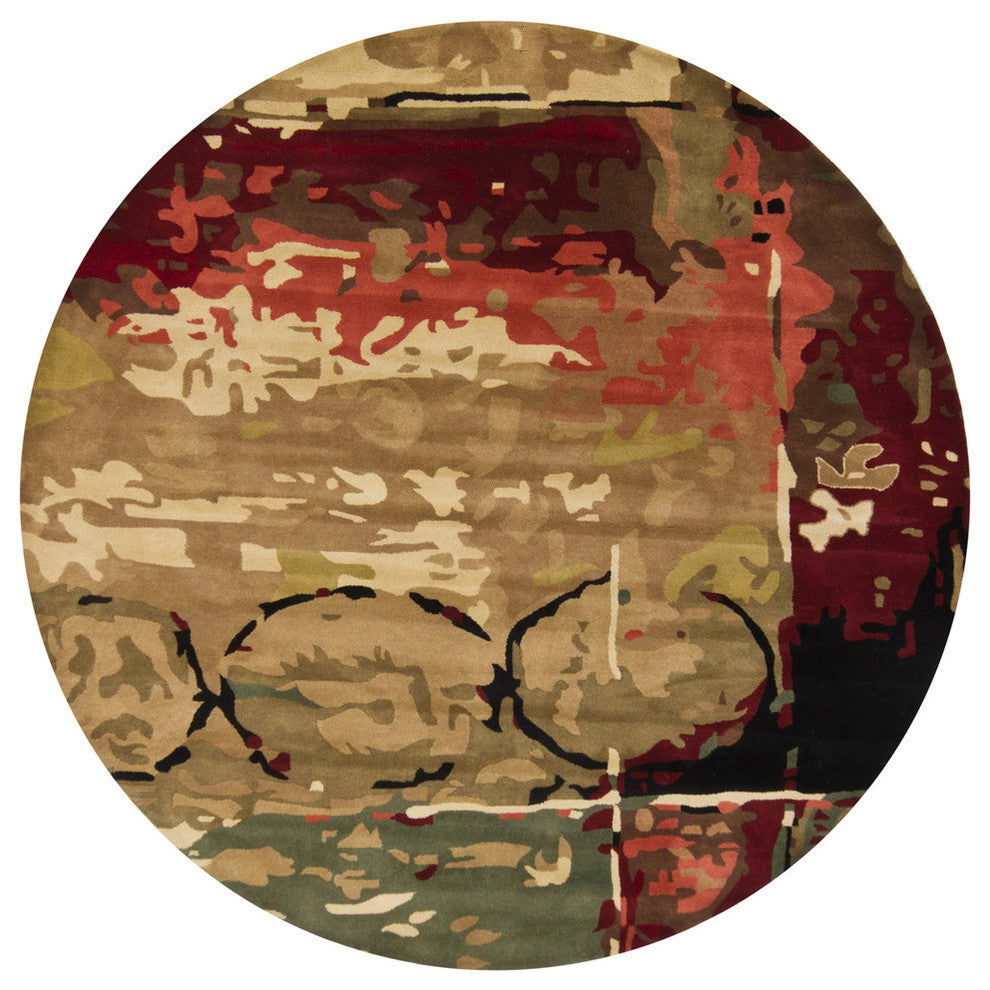 Nirvana Contemporary Area Rug, 7'9" Round