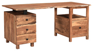 Stafford 2-piece Live Edge Solid Wood Desk Set