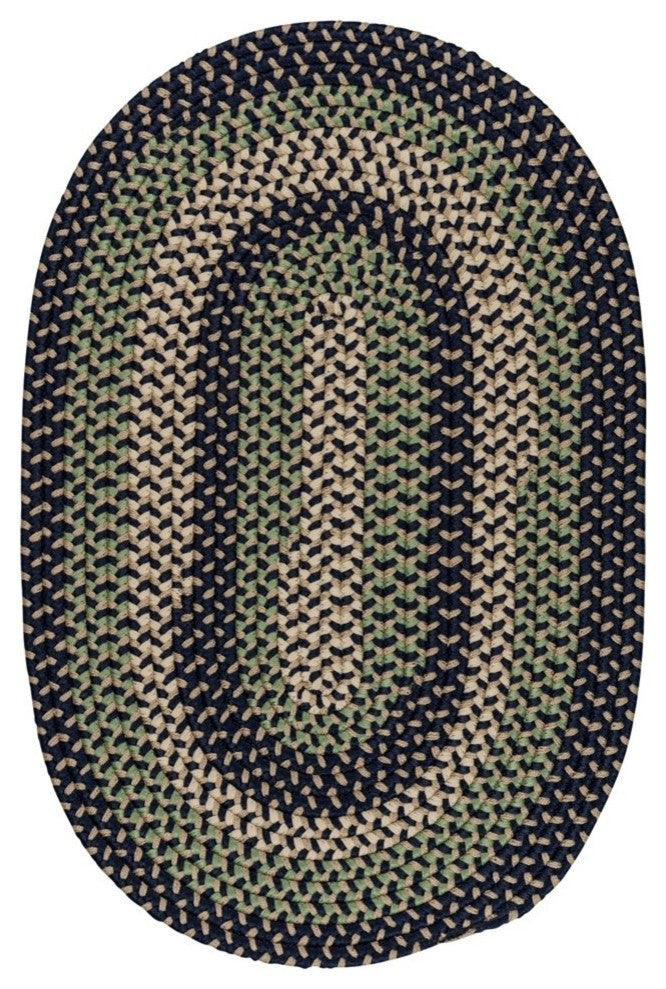 Colonial Mills Brook Farm BF53 Bluestone Traditional Area Rug, Oval 10'x13'