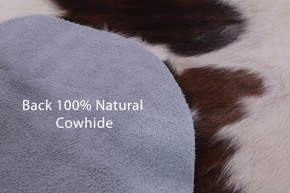 7' 2" X 6' 0" Organic Natural Hair-On Cowhide Area Rug C1488