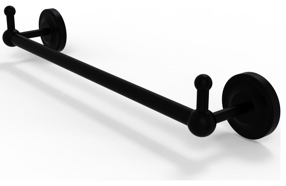 Prestige Regal 24" Towel Bar with Integrated Hooks, Matte Black