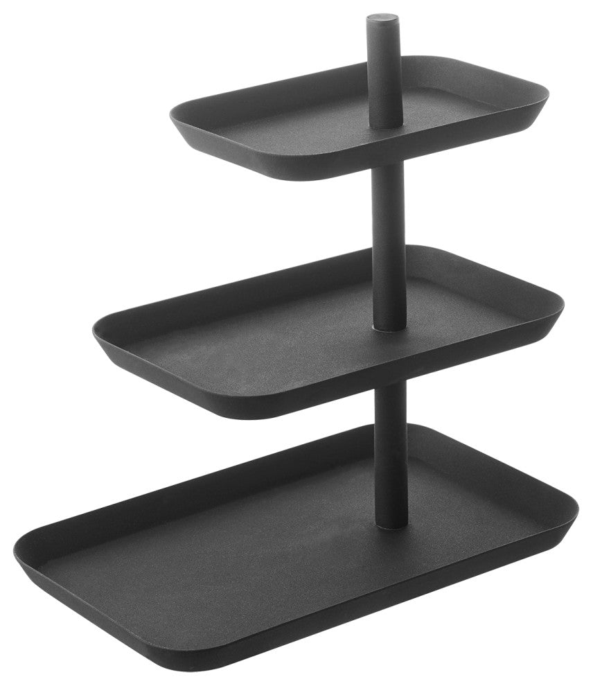 Tower 3-Tier Serving Stand, Black