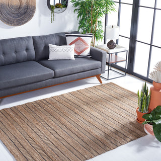 Safavieh Natural Fiber Collection NFB654Z Rug, Black/Natural, 3' x 5'