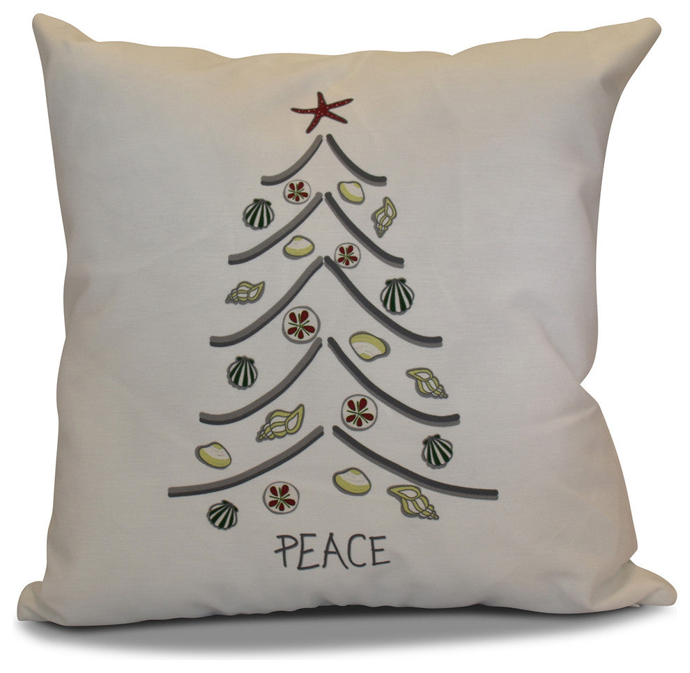 Decorative Holiday Pillow Geometric Print, Cranberry, 26"x26"