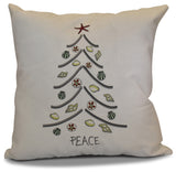 Decorative Holiday Pillow Geometric Print, Cranberry, 26"x26"