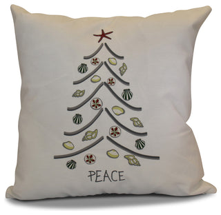 Decorative Holiday Pillow Geometric Print, Cranberry, 26"x26"