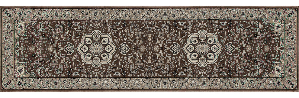 Kensington Center Glow Rug, Brown, 2'7"x11' Runner