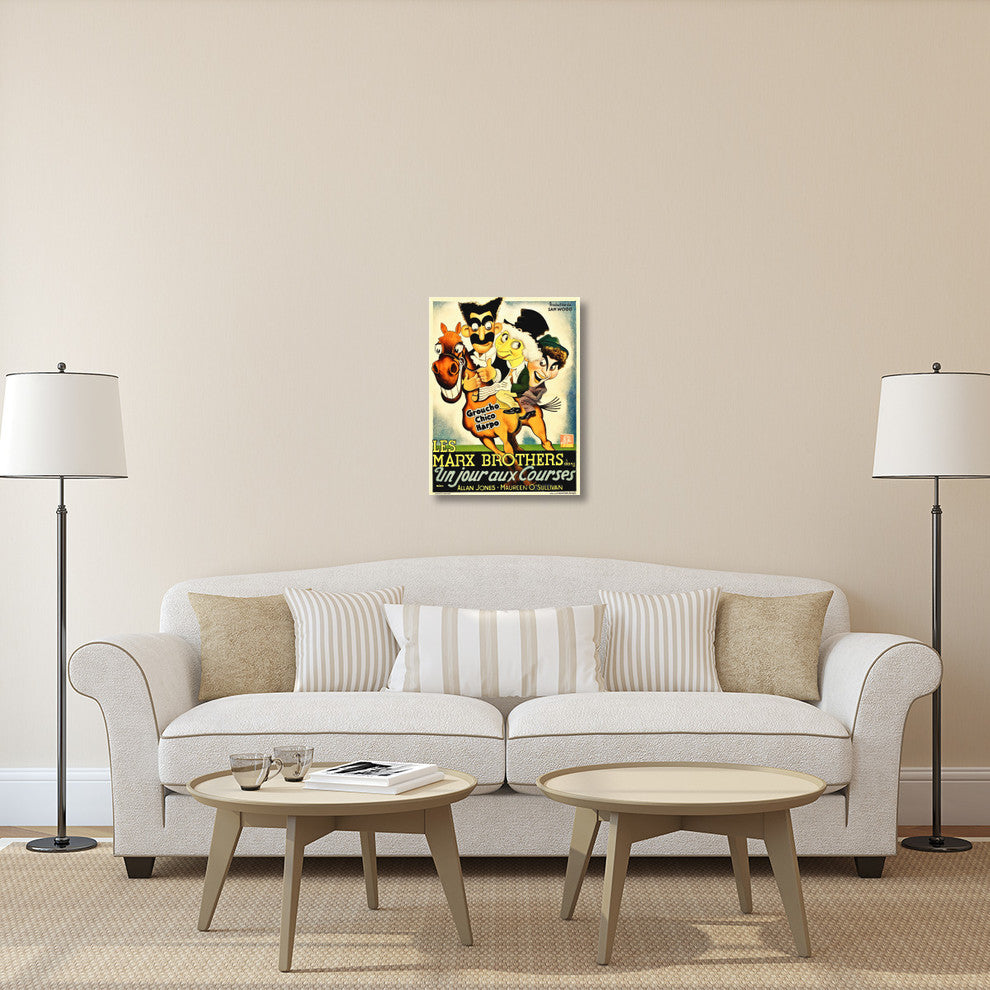 "Marx Brothers - French - A Day at the Races 02" Canvas Giclee, 23"x30"