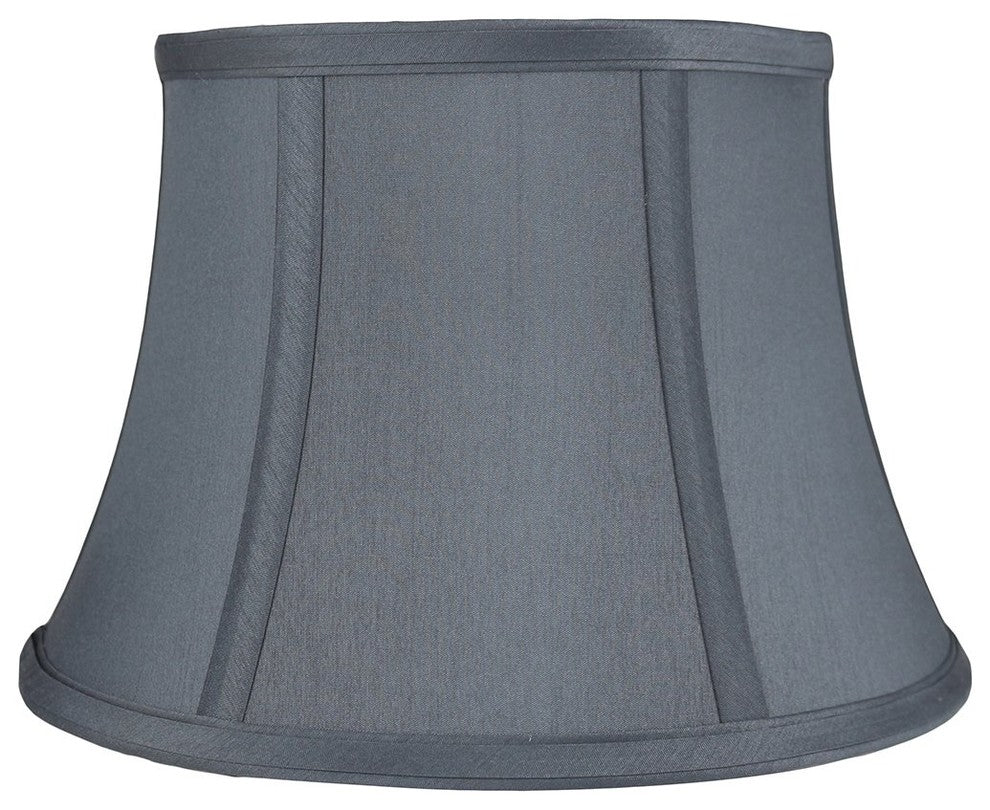 7x10x7" Faux Silk Bell Lamp Shade, Gray