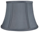 7x10x7" Faux Silk Bell Lamp Shade, Gray