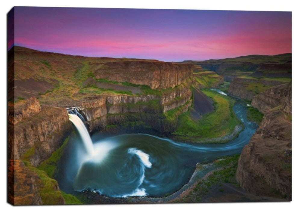 Epic Graffiti "Palouse Falls" by Jesse Estes, Giclee Canvas Wall Art, 26"x40"