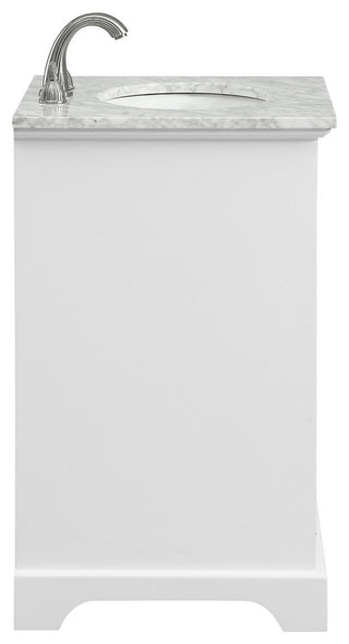 Amber Single Bathroom Vanity, Blue, White, 24"