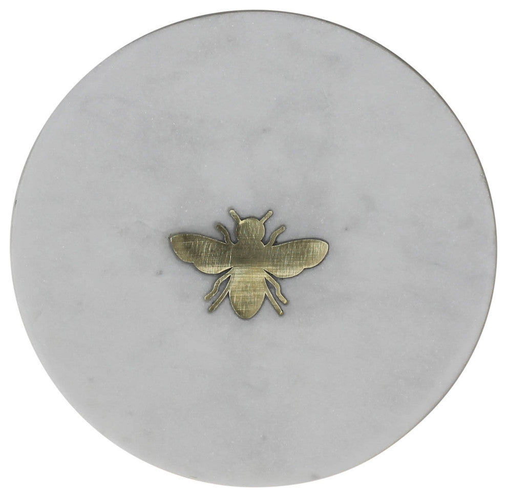 Bumble Bee Inlay Marble Serving Tray