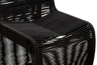 24" Lorenzo Rope Counter Stool, Set of 2, Black